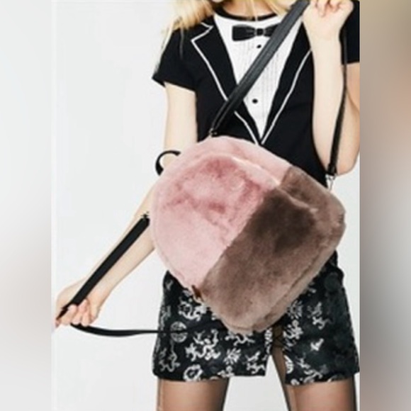 Inconsiderate Fuzzy Backpack Perfect for Fall - Picture 3 of 5